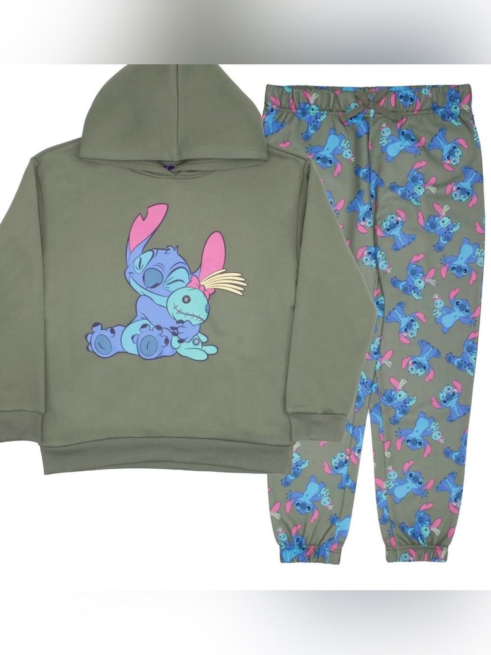 BRAND NEW Disney Lilo & Stitch Girl's 2-Piece Fleece Set - Size 7-8